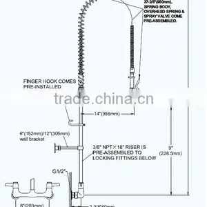 2016 Chrome Commercial Style Pot Filler Kitchen Faucet With Rre Rinse Spray thumbnail-3