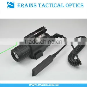 Lightweighted Plastic Housing Green Laser Sight and 200 Lumens CREE Q5 LED Flashlight Combo thumbnail-1