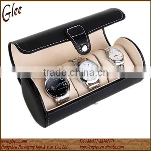 Top Grade Women Cylinder Watch Box for 3 Slots thumbnail-1