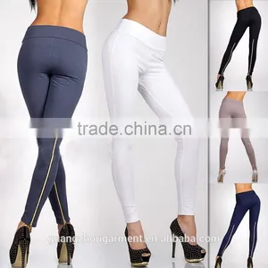 Wholesale Cheap Price High Quality Winter Candy Color Skinny Tight Zip Legging Stretch Pant Slim Jeggings Pencil Trouser thumbnail-1