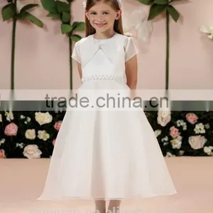2 Pieces Cap Sleeve Baby Gown Beaded Children Fairy Dresses thumbnail-1