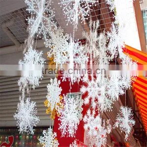 2017 Christmas Hanging Decoration Ornaments Snowflake Chrismas Plastic Snowflakes thumbnail-2