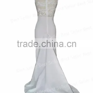 White Sexy Maxi Lace Prom Dress thumbnail-2