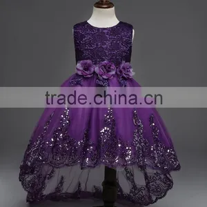 Customize Frock Design for Baby Girl 2017 Summer & Autumn Kids Baby Girl Dress Colorful Puffy Flower Dress Children Clothes thumbnail-1