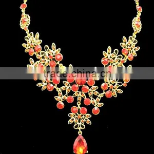 Zm34114a Fashion Women Jewelry Bridal Earrings Necklace Set thumbnail-6