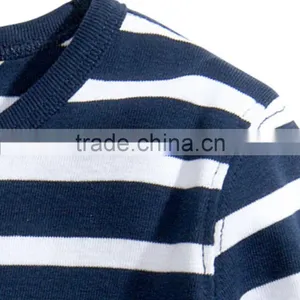 Comfortable Striped 65 Polyester 35 Cotton Kids t Shirt thumbnail-3