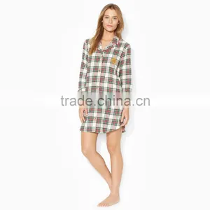 Checked Long Dress Women Minion Pajamas thumbnail-3