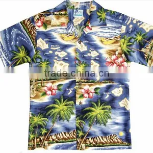 Man's Fashion Hawaiian Thin Summer Shirts With Maple Leaf Pattern thumbnail-1