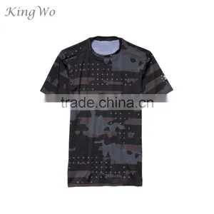 Sublimation Camo T-shirts Sport Tshirts Fitness Wear thumbnail-1