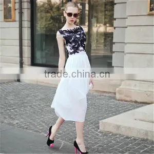New Style Summer Dress/Casual Women Dress/Lastest Dress Designs Girl's Fashion Chiffon Dress thumbnail-1
