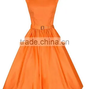 Walson Wholesale Hot New Summer Women Casual Dresses Retro Party Robe Rockabilly 50s Black Vintage Dress thumbnail-4