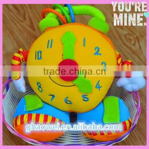 Funny Shaking Clock Baby Educational Plush Toys Baby Bed Hanging Toys thumbnail-1