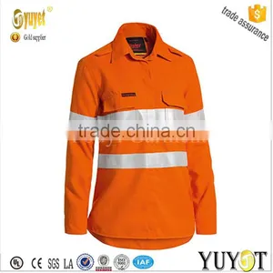 WOMEN'S TAPED LIGHTWEIGHT HI VIS LONG SLEEVE FR SHIRT thumbnail-1