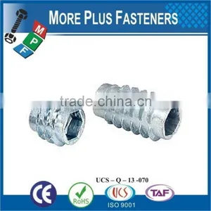 Made in Taiwan Brass Standard Stainless Steel Threaded Zinc Plated Wood Insert Nut thumbnail-3
