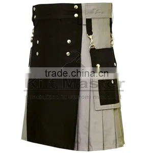 Black and Grey Hybird Kilt thumbnail-3