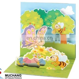 3D LED Light up Handmade Paper Greeting Cards With Music Chip thumbnail-5