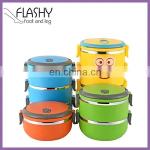 Round Shape Multi-layer Lunch Box Multi-layer Stainless Steel Lunch Box thumbnail-1