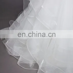 Wihte Sleeveless Off-Shoulder Ruffled Trumpet Wedding Dress thumbnail-6