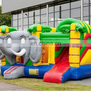 Elephant Bouncer Slide Inflatable Bounce House Combo thumbnail-1