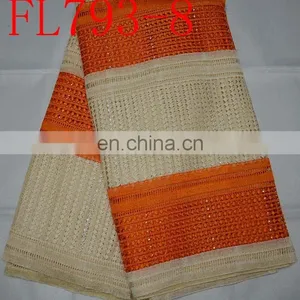 Free Shipping Guipure Lace Fabric African Cord Lace Fabric 2 Color Lace thumbnail-3
