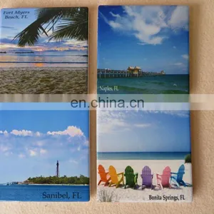 Square Customized Heat Transfer Absorbent Ceramic Beer Coasters With Logo thumbnail-2