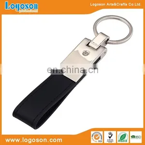 Novelty Logoson Custom Shape Metal Handmade Leather Keychain thumbnail-2