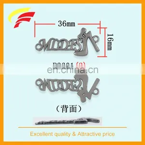 Zinc Alloy Cut Out 3D Logo Label , Metal Sewing Label With Custom Letters thumbnail-1