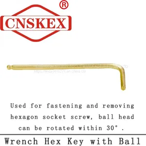 Non Sparking Wrench Hex Key With Ball Tools thumbnail-2