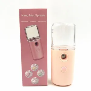 2020 Cute Beauty Care Moisture Electric Mini Handheld Moisture Spray Water Milk Alcohol Nano Mist Sprayer thumbnail-1