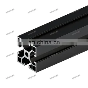 SHENGXIN China Top Aluminum Extrusion Manufacturer Aluminium Aluminum Profile 3030 Black thumbnail-5