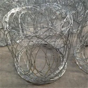 High Security Razor Wire Hot Dipped Galvanized Concertina Garden Fence With Razor Clips thumbnail-2