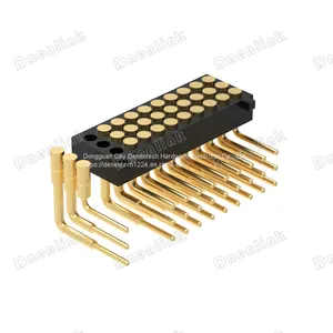 Dnenlink Flat Bottom Type,1.27mm Pitch Three Row H2.0mm DIP Female Pogo Pin Connector thumbnail-3