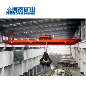 10ton QZ Model Hydraulic Orange Peel Grab Bucket Double Girder Electric Bridge Crane thumbnail-4