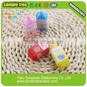 Fancy Fluorescent Pen Shaped 3D Eraser thumbnail-1