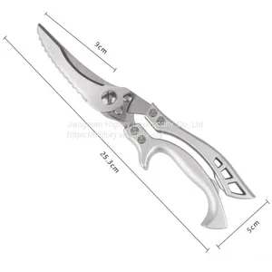 Multipurpose Manual Portable Kitchen Chicken Scissor Stainless Steel Kitchen Bone Meat Vegetable Scissors For Kitchen thumbnail-5