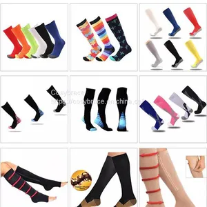 Varicose Socks Top Quality Medical Custom Logo 2xl Compression Socks Open Toe Compression Socks With Zippers thumbnail-1