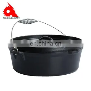 Non Stick Camping Cookware 5qt 3 Leg Cast Iron Dutch Oven thumbnail-5