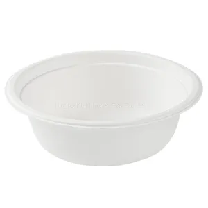 24oz 100% Biodegradable Compostable Disposable Bagasse Sugarcane Round Bowl (400/CS) thumbnail-1