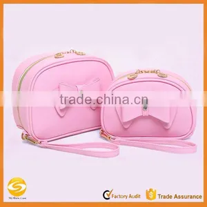 OEM Cute Pink pu Leather Cosmetic Bag Pouch,high Quality Travel Organizer Makeup Bag,funky Cosmetic Bag as Makeup Bag thumbnail-1