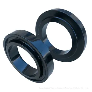 High Quality Industrial Use Return Rubber Disc Idler Roller Rubber Conveyor Roller Ring for Concrete Batching thumbnail-2