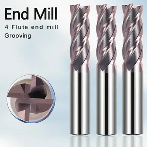 38 Spiral 4 Flutes Flat Tungsten Carbide Endmills for Steel thumbnail-1