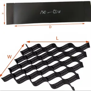HDPE Geocell Soil Stabilization Cellular Confinement System, UV Resistant Geocell for Road Foundation, Slope Protection and Embankment Reinforcement thumbnail-2