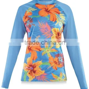 Women's Custom Sublimated Printing Long Sleeve Rash Guard thumbnail-1
