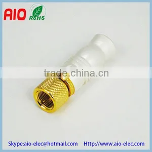 High End 2 Pieces Set F Male Plug for Rg58 Rg59 Rg6u Rg213 thumbnail-1
