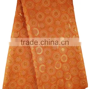 Mitaloo African Organza Sequin Lace Fabric for Wedding Dress MOG0189 thumbnail-6