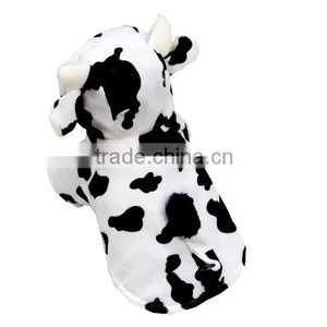 Shorn Velvet and Rod Cotton Double Layer Autumn Winter Milk Cow Shape Dog Clothes Pet Garment thumbnail-2
