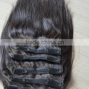 Remy Hair Wholesale Price Human Hair Clip in Grade 5a 6a 7a 8a Pure Indian Remy Virgin Human Hair Weft thumbnail-2