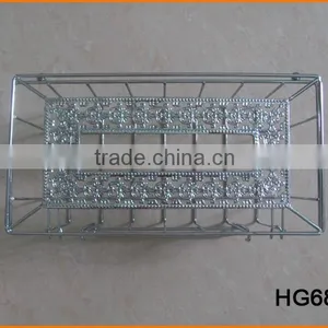 HG681 Wire Made Chrome Plated Tissue Box thumbnail-1