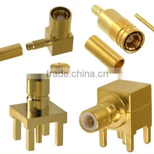SMB MALE RIGHT ANGLE PCB MOUNT CONNECTOR thumbnail-1