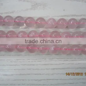Good Quality Loose Precious Stone Rose Quartz Round Beads Natural Real Quartz Round Beads thumbnail-2